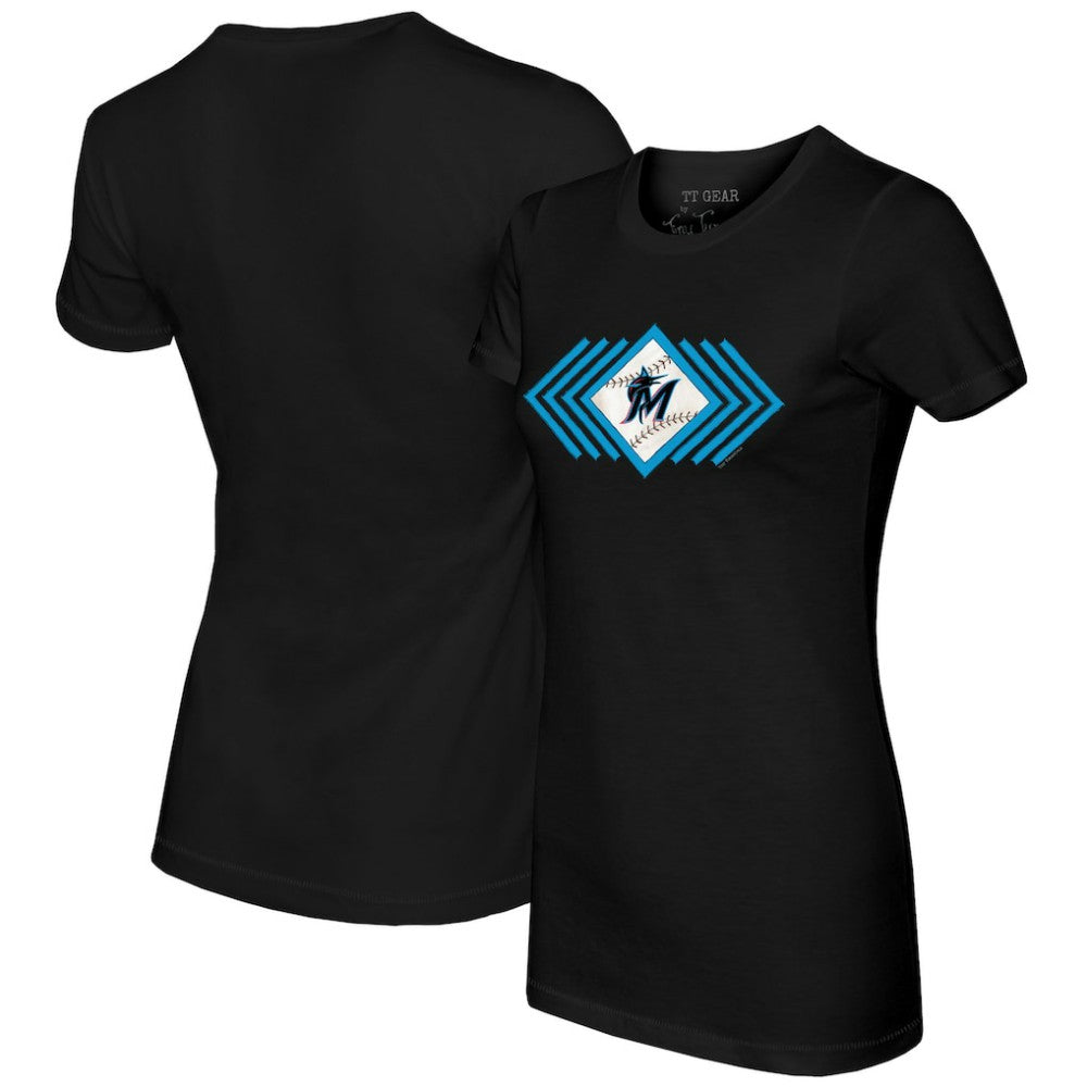 Miami Marlins Tiny Turnip Women's Prism Arrows T-Shirt On Sale