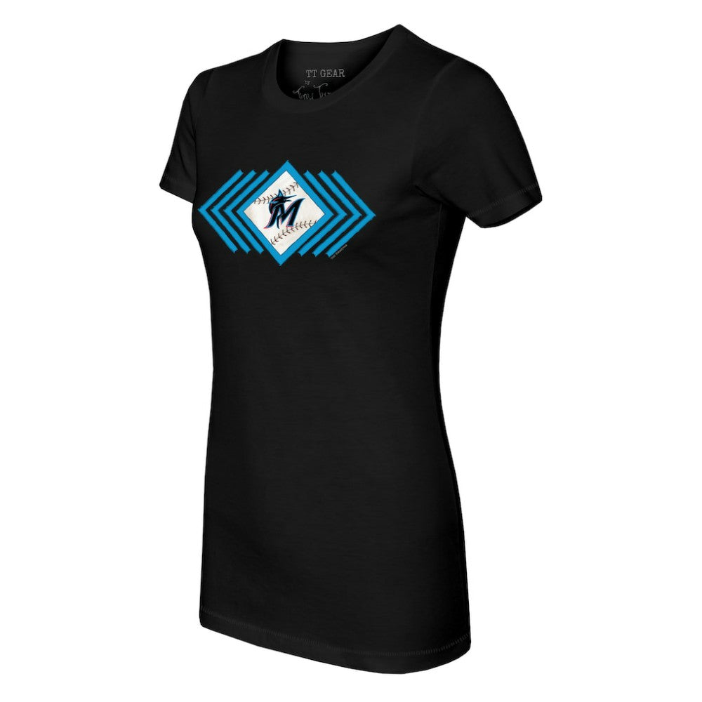 Miami Marlins Tiny Turnip Women's Prism Arrows T-Shirt On Sale