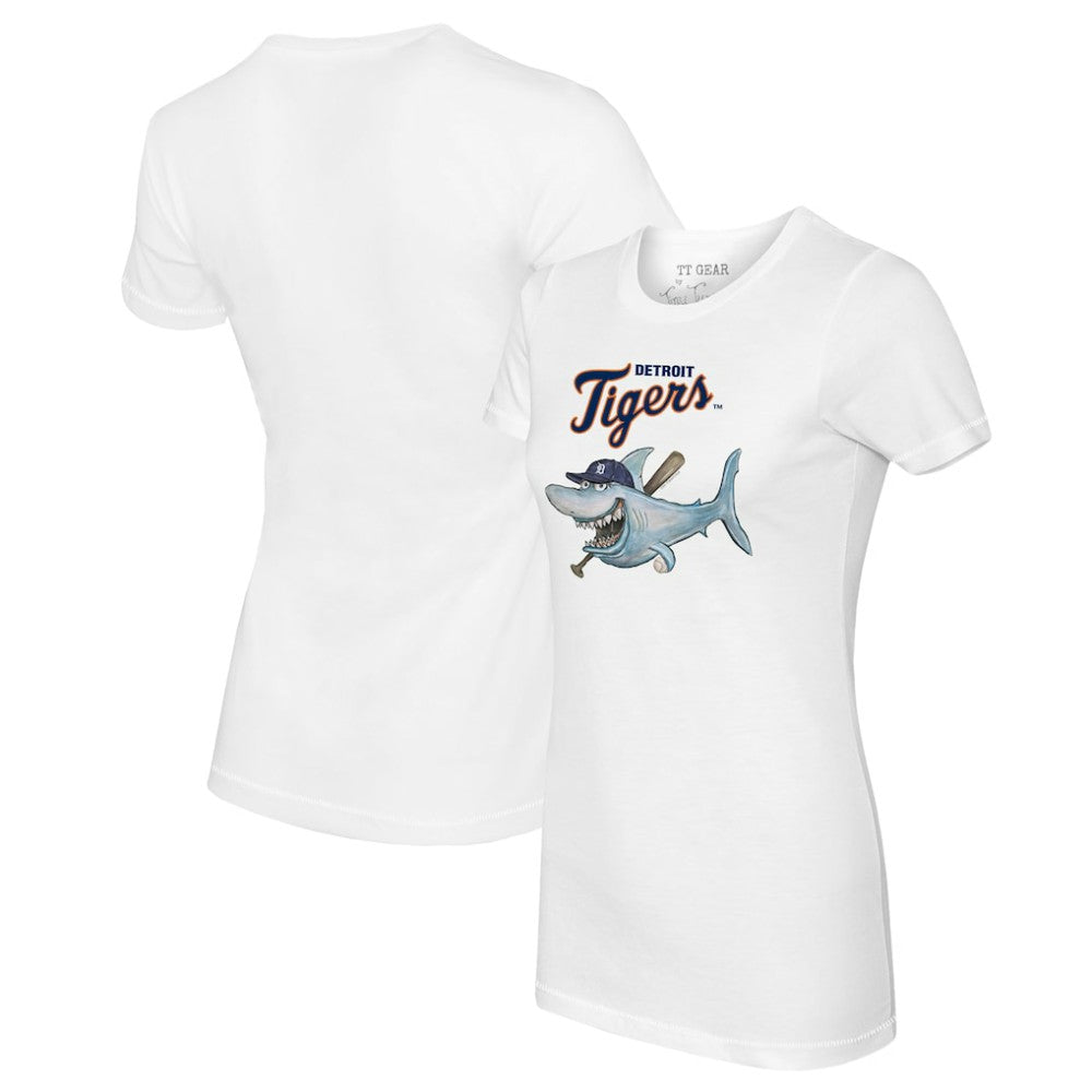 Detroit Tigers Tiny Turnip Women's Shark Logo T-Shirt On Sale