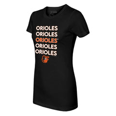Baltimore Orioles Tiny Turnip Women's Stacked T-Shirt Lifestyle