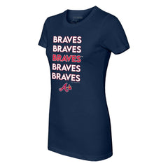 Atlanta Braves Tiny Turnip Women's Stacked T-Shirt discount