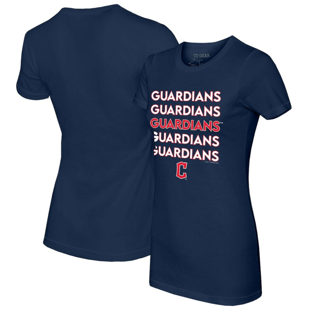 Cleveland Guardians Tiny Turnip Women's Stacked T-Shirt Sale