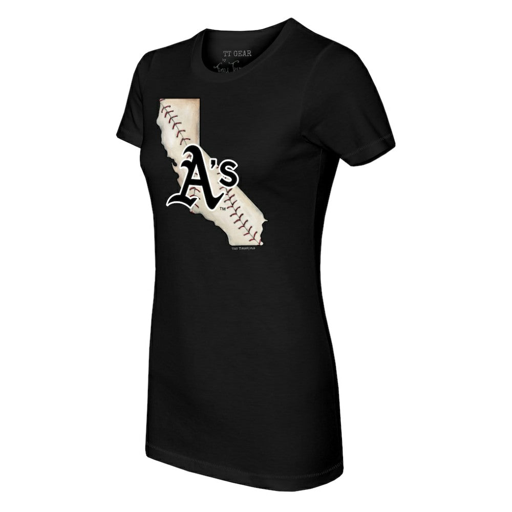 Athletics Tiny Turnip Women's State Outline T-Shirt Lifestyle
