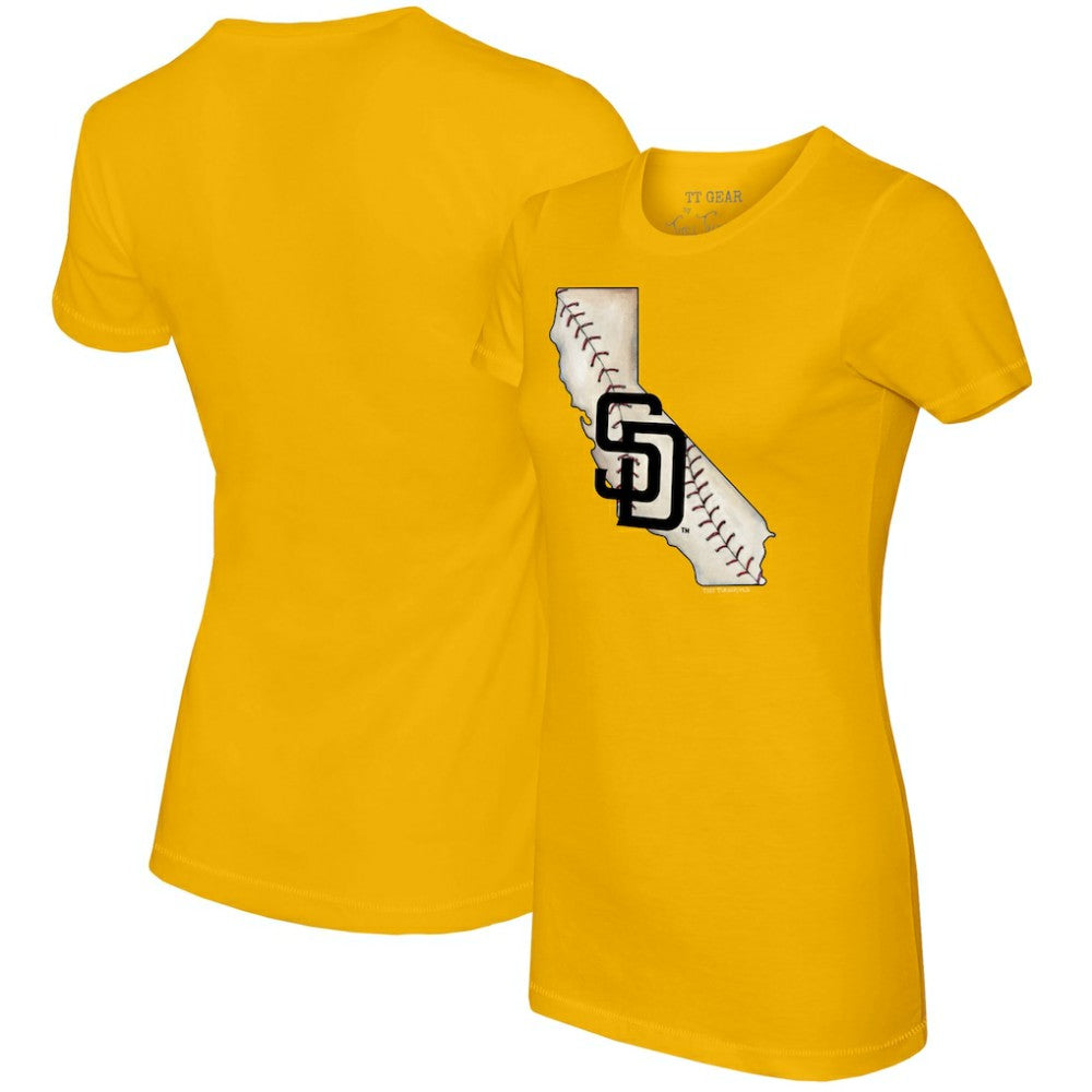 San Diego Padres Tiny Turnip Women's State Outline T-Shirt Lifestyle
