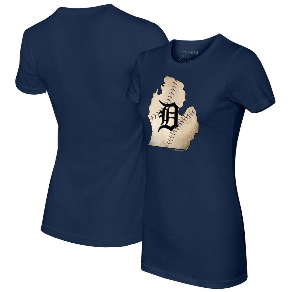 Detroit Tigers Tiny Turnip Women's State Outline T-Shirt Near Me