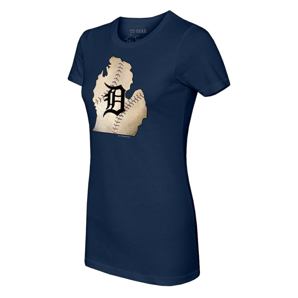 Detroit Tigers Tiny Turnip Women's State Outline T-Shirt Near Me