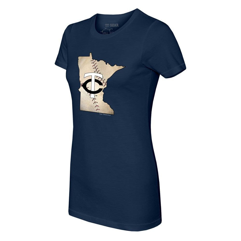 Minnesota Twins Tiny Turnip Women's State Outline T-Shirt for sale