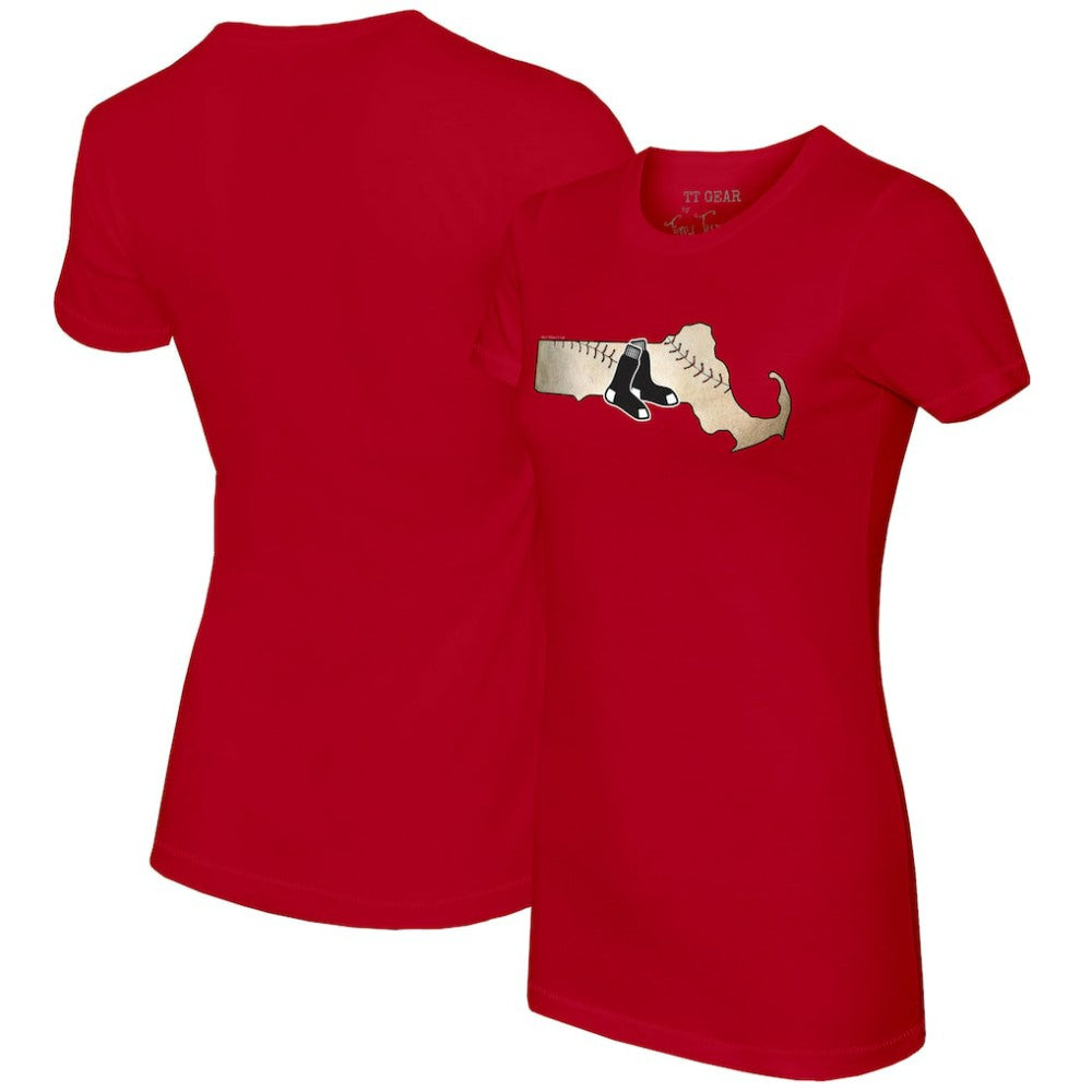 Boston Red Sox Tiny Turnip Women's State Outline T-Shirt discount