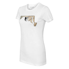 Baltimore Orioles Tiny Turnip Women's State Outline T-Shirt On Sale