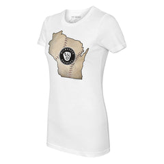 Milwaukee Brewers Tiny Turnip Women's State Outline T-Shirt Online