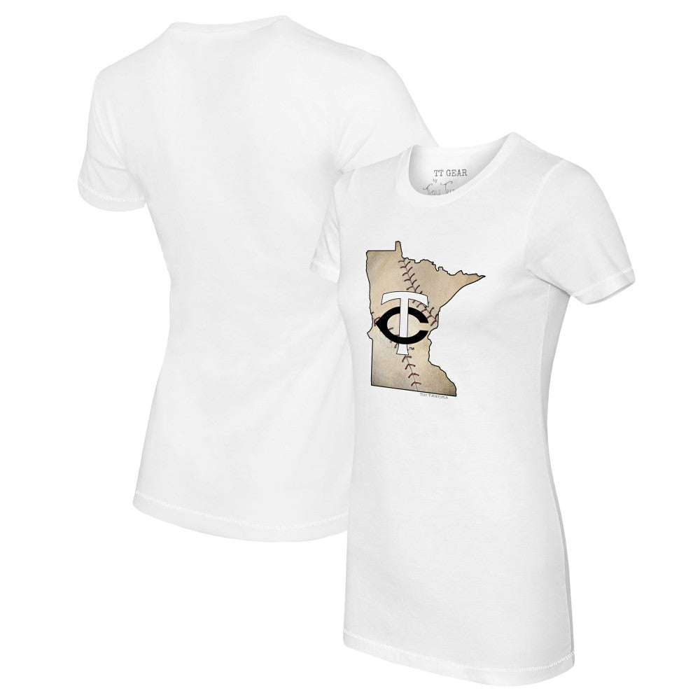 Minnesota Twins Tiny Turnip Women's State Outline T-Shirt Online