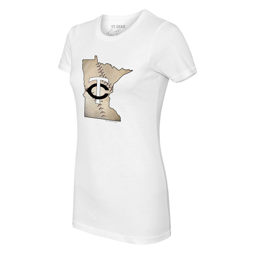 Minnesota Twins Tiny Turnip Women's State Outline T-Shirt Online