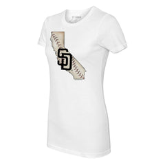 San Diego Padres Tiny Turnip Women's State Outline T-Shirt Clearance