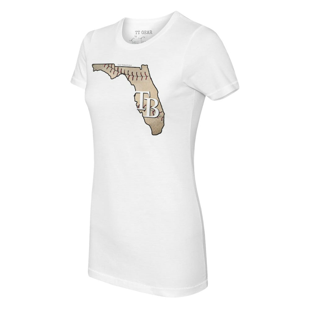 Tampa Bay Rays Tiny Turnip Women's State Outline T-Shirt Near Me