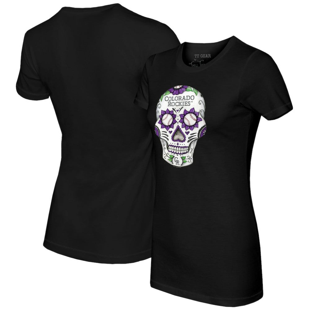 Colorado Rockies Tiny Turnip Women's Sugar Skull T-Shirt Lifestyle