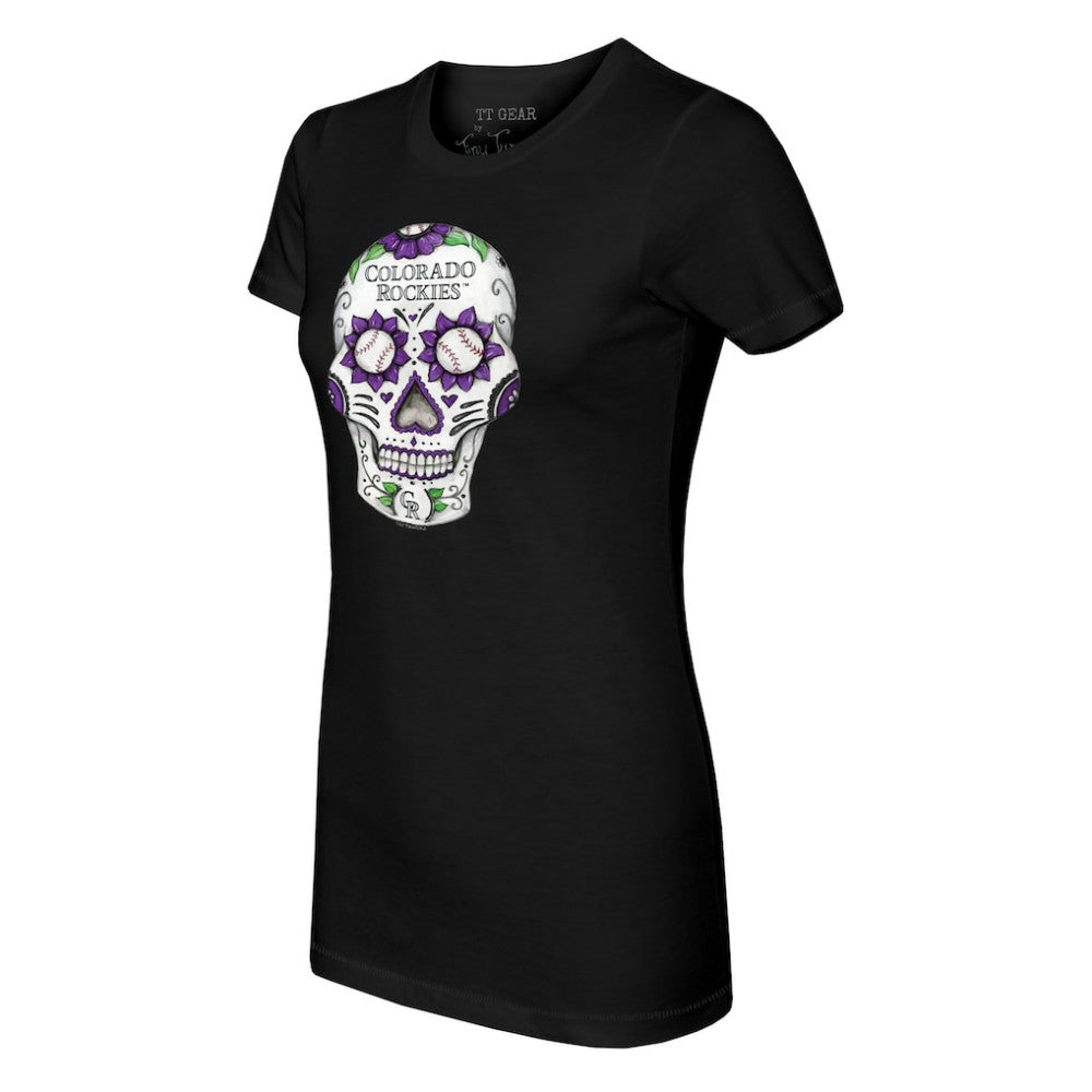 Colorado Rockies Tiny Turnip Women's Sugar Skull T-Shirt Lifestyle