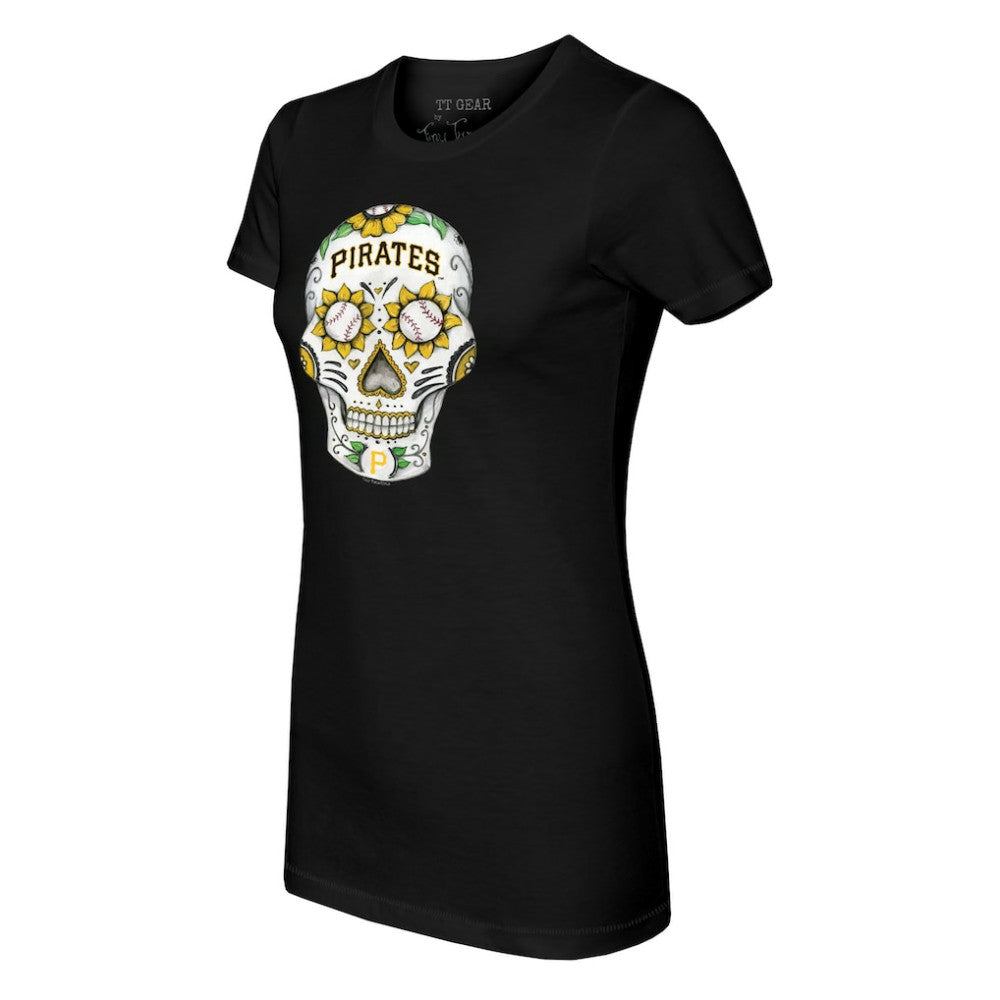 Pittsburgh Pirates Tiny Turnip Women's Sugar Skull T-Shirt Lifestyle