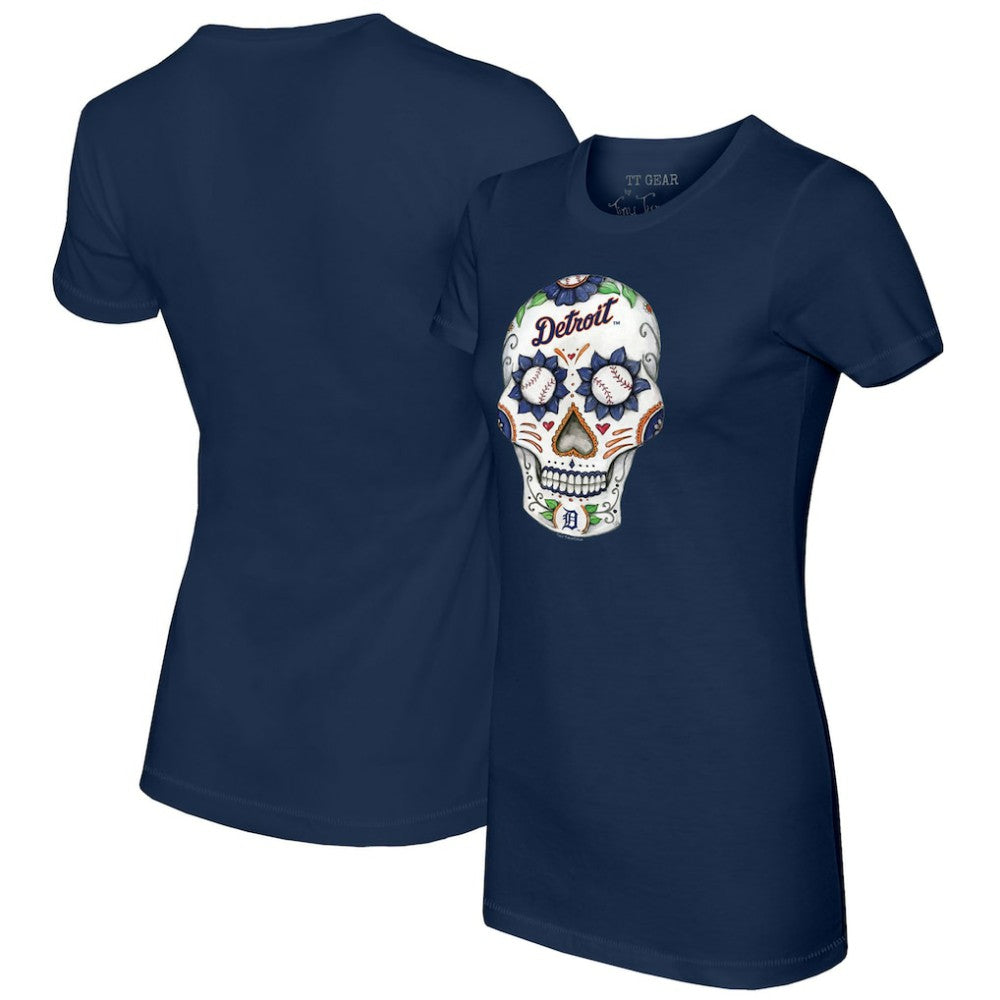 Detroit Tigers Tiny Turnip Women's Sugar Skull T-Shirt Clearance