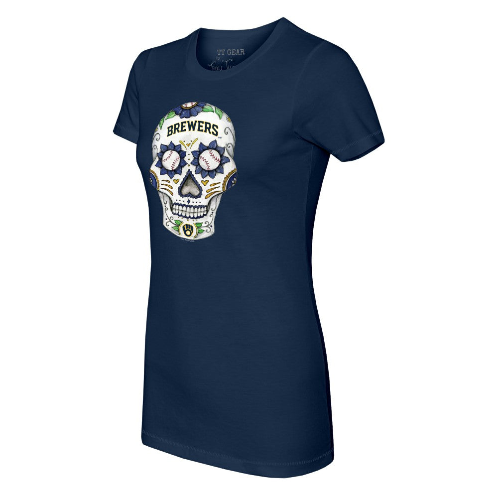 Milwaukee Brewers Tiny Turnip Women's Sugar Skull T-Shirt Online