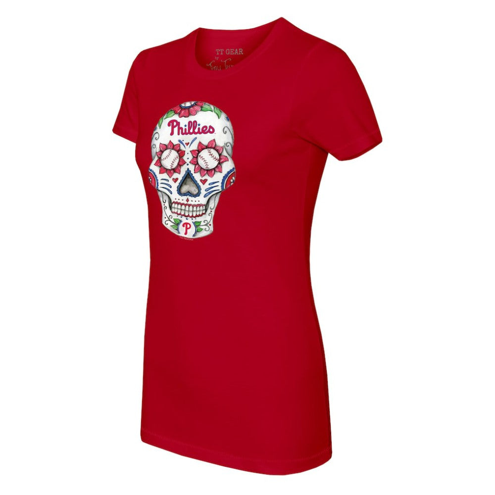 Philadelphia Phillies Tiny Turnip Women's Sugar Skull T-Shirt Sale
