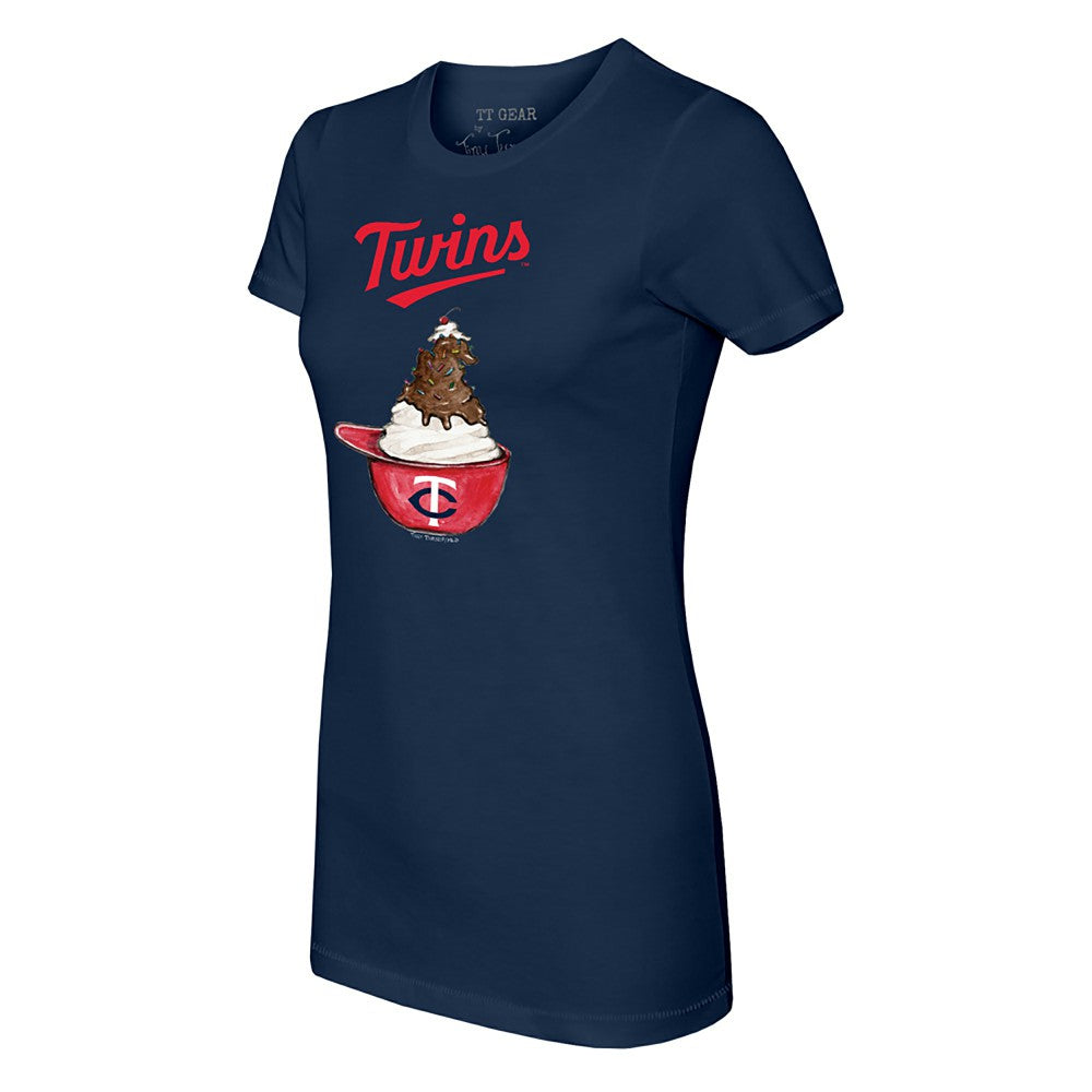 Minnesota Twins Tiny Turnip Women's Sundae Helmet T-Shirt Clearance