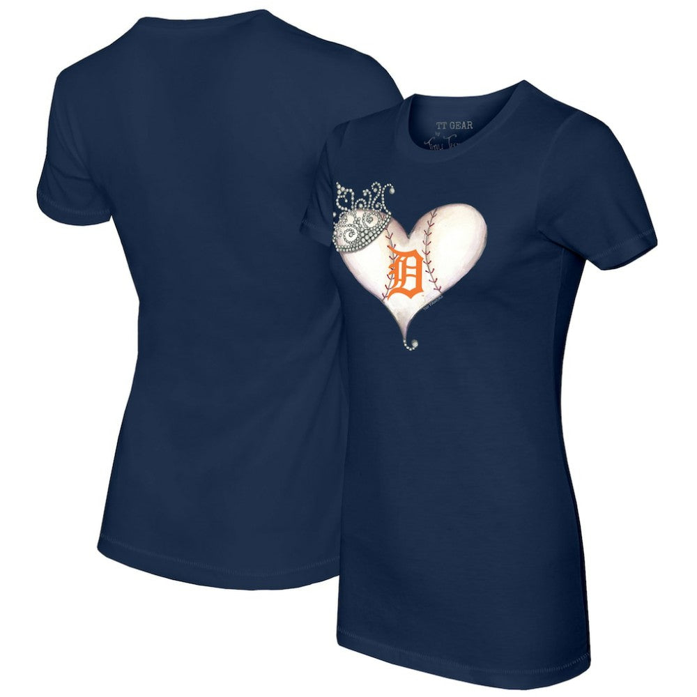 Detroit Tigers Tiny Turnip Women's Tiara Heart T-Shirt Near Me