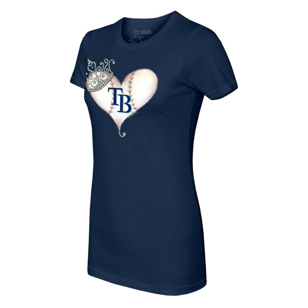 Tampa Bay Rays Tiny Turnip Women's Tiara Heart T-Shirt discount
