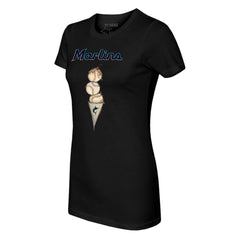 Miami Marlins Tiny Turnip Women's Triple Scoop T-Shirt Sale