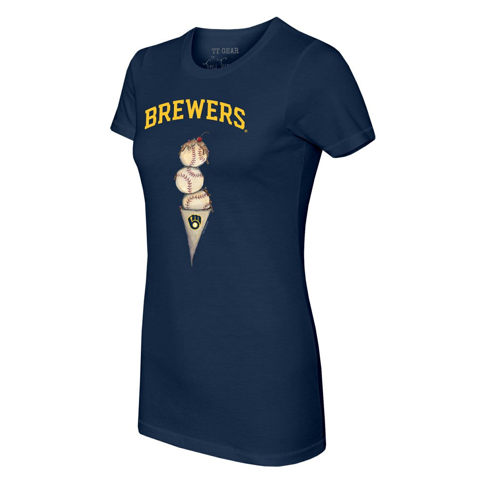 Milwaukee Brewers Tiny Turnip Women's Triple Scoop T-Shirt for sale