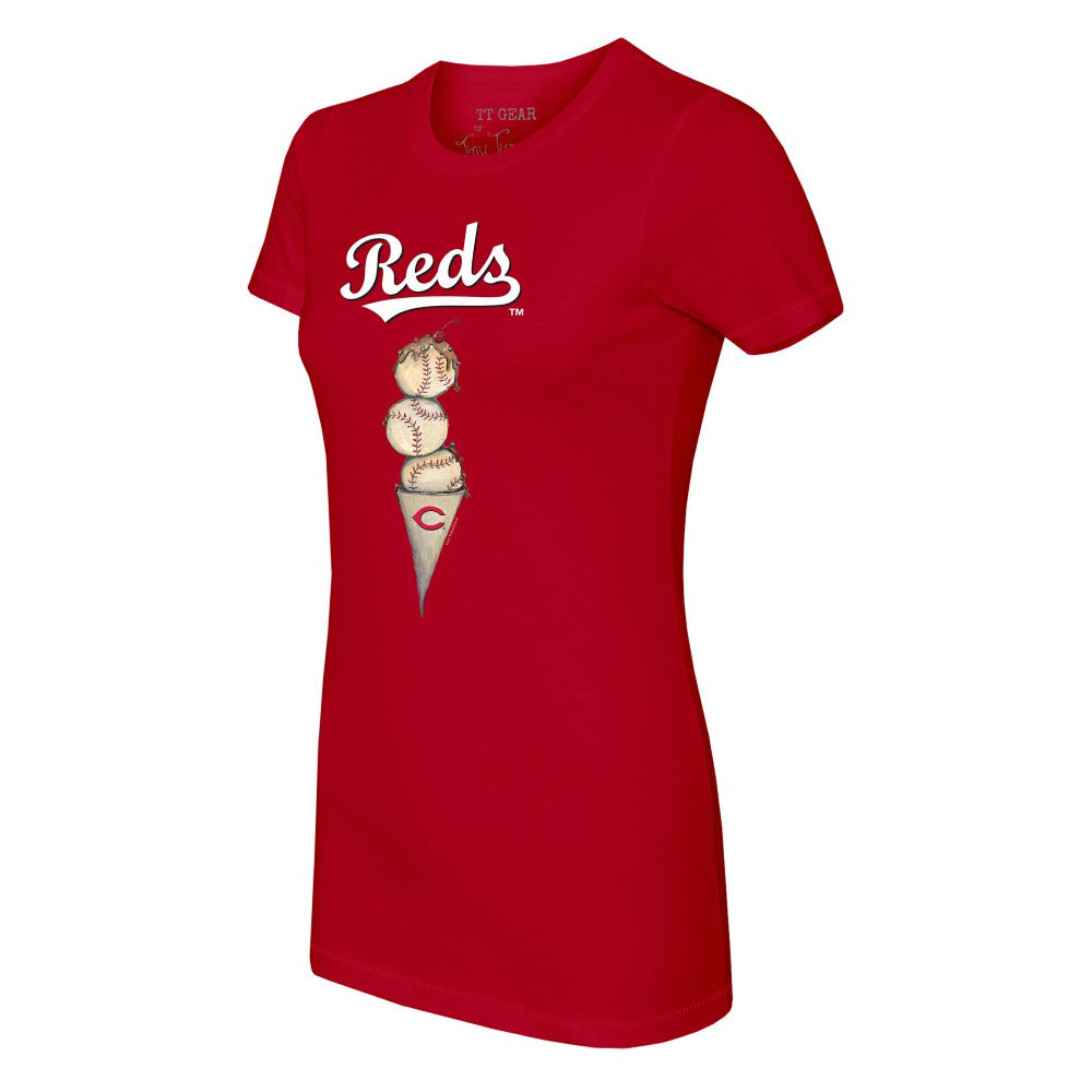 Cincinnati Reds Tiny Turnip Women's Triple Scoop T-Shirt for sale
