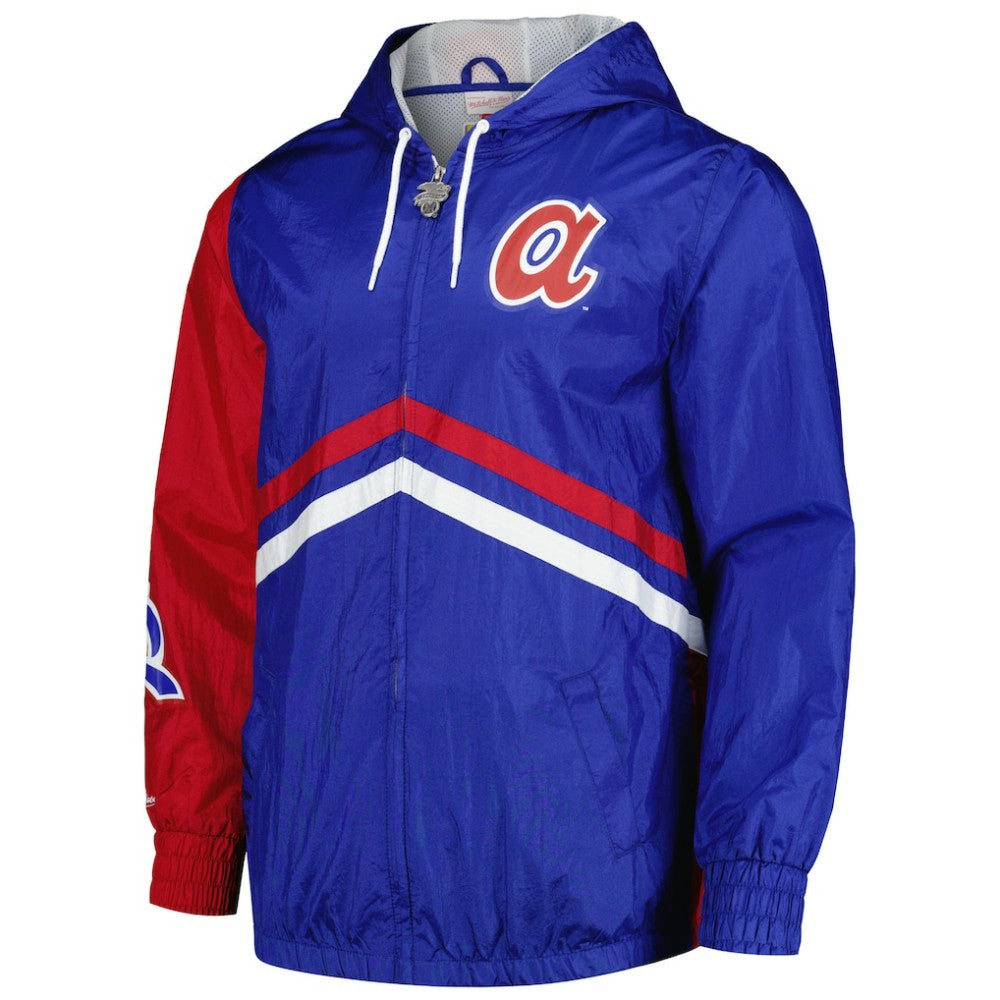 Atlanta Braves Mitchell & Ness Undeniable Full-Zip Hoodie Windbreaker Jacket for sale