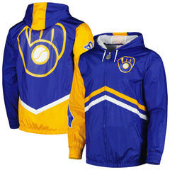 Milwaukee Brewers Mitchell & Ness Undeniable Full-Zip Hoodie Windbreaker Jacket Sale