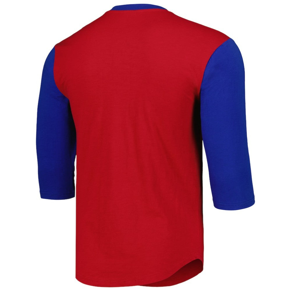 Chicago Cubs Mitchell & Ness Cooperstown Collection Legendary Slub Henley 3/4-Sleeve T-Shirt Lifestyle