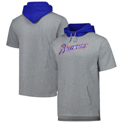 Atlanta Braves Mitchell & Ness Postgame Short Sleeve Pullover Hoodie Lifestyle