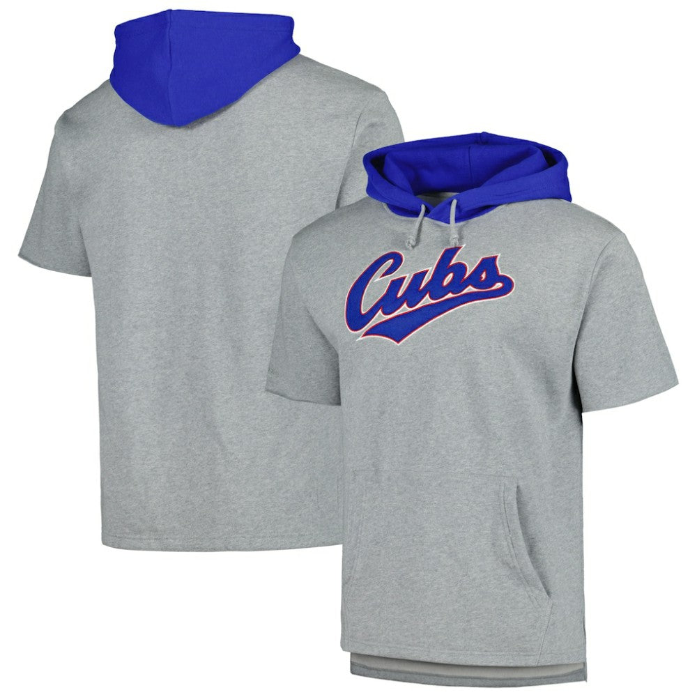 Chicago Cubs Mitchell & Ness Postgame Short Sleeve Pullover Hoodie Lifestyle