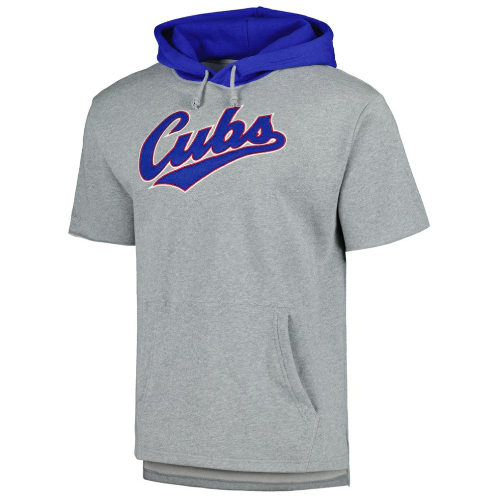 Chicago Cubs Mitchell & Ness Postgame Short Sleeve Pullover Hoodie Lifestyle