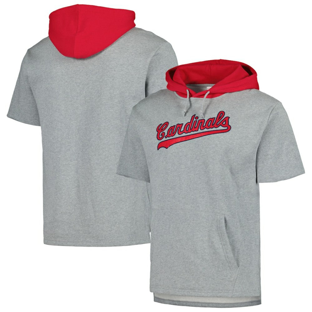 St. Louis Cardinals Mitchell & Ness Postgame Short Sleeve Pullover Hoodie Near Me