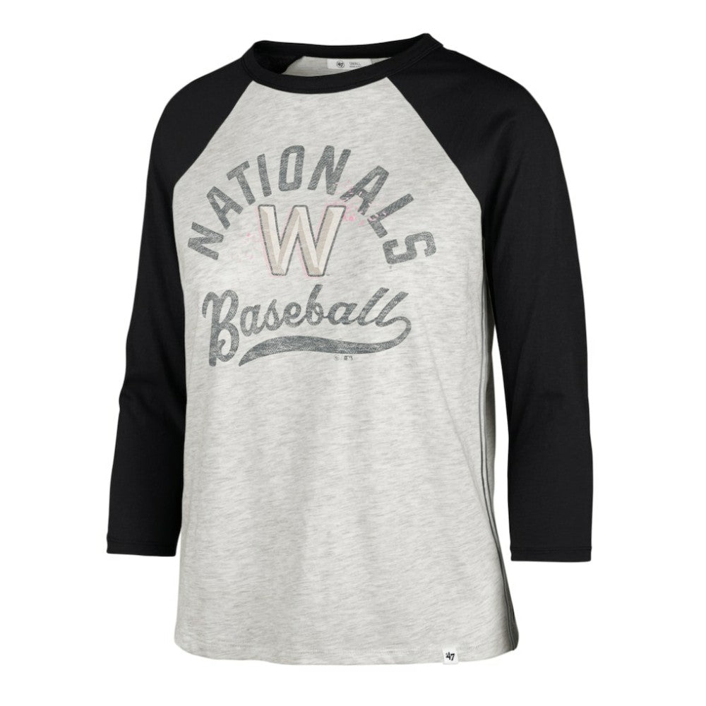 Washington Nationals '47 Women's City Connect Retro Daze Ava Raglan 3/4-Sleeve T-Shirt Sale