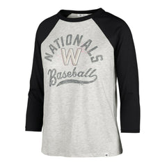 Washington Nationals '47 Women's City Connect Retro Daze Ava Raglan 3/4-Sleeve T-Shirt Sale