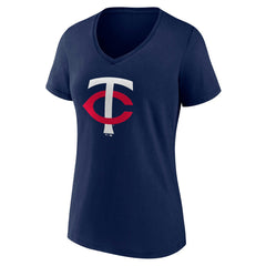 Minnesota Twins Women's Core Official Primary Logo V-Neck T-Shirt Lifestyle
