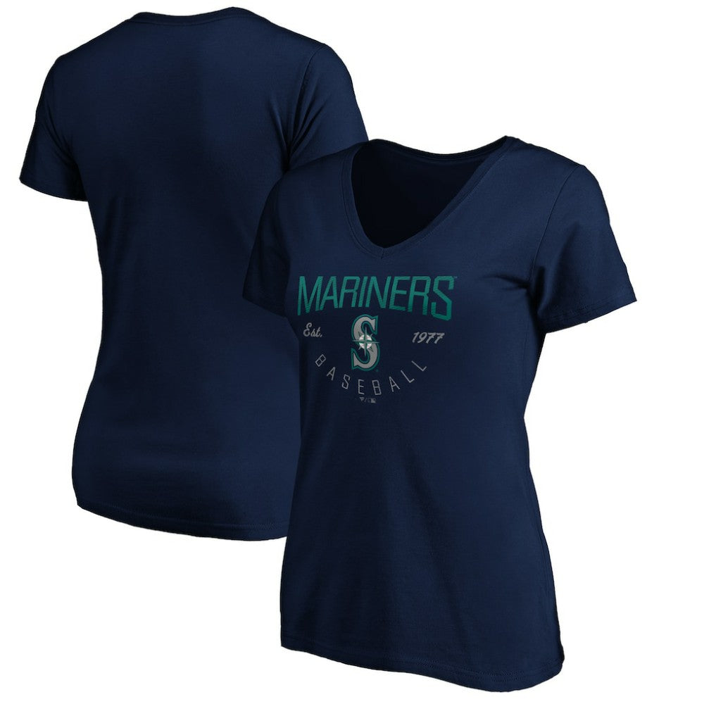 Seattle Mariners Women's Core Live For It V-Neck T-Shirt Sale