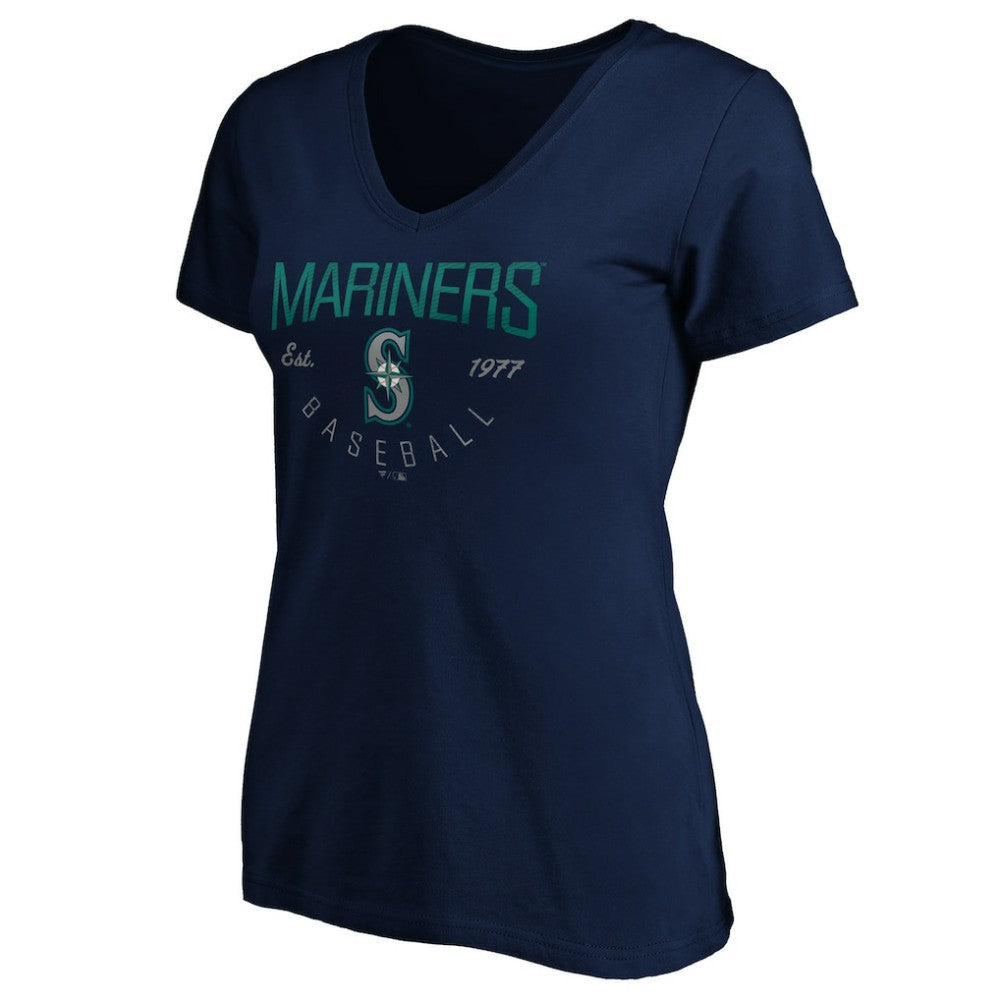 Seattle Mariners Women's Core Live For It V-Neck T-Shirt Sale