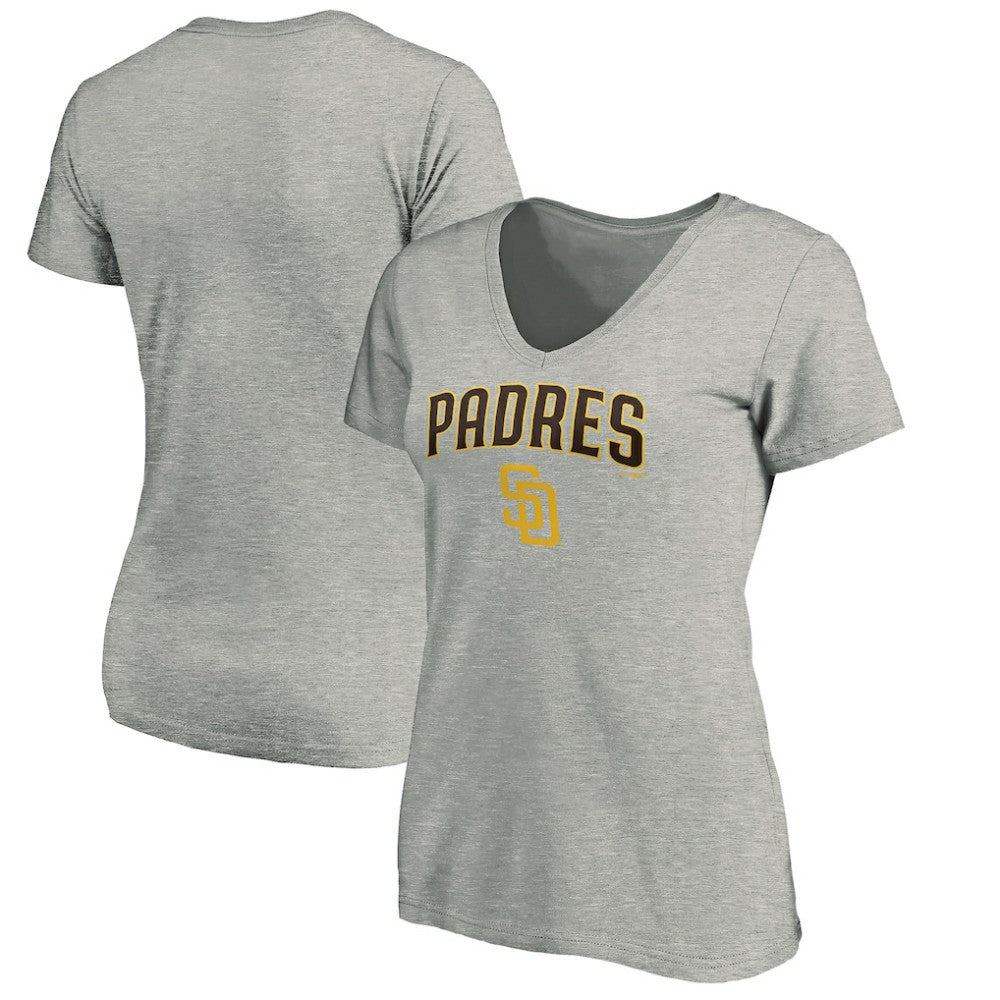 San Diego Padres Women's Core Team Lock Up Wordmark V-Neck T-Shirt Online