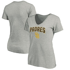 San Diego Padres Women's Core Team Lock Up Wordmark V-Neck T-Shirt Online