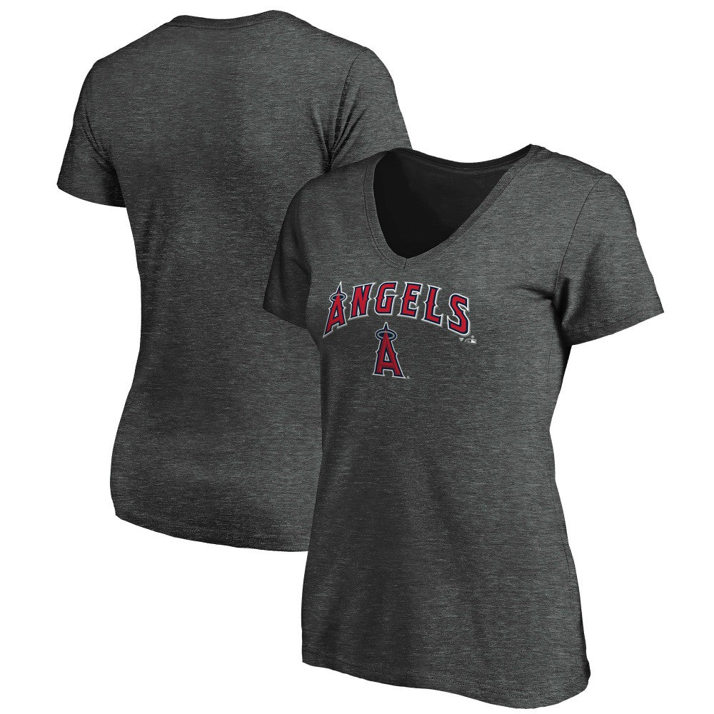 Los Angeles Angels Women's Core Team Lock Up V-Neck T-Shirt On Sale
