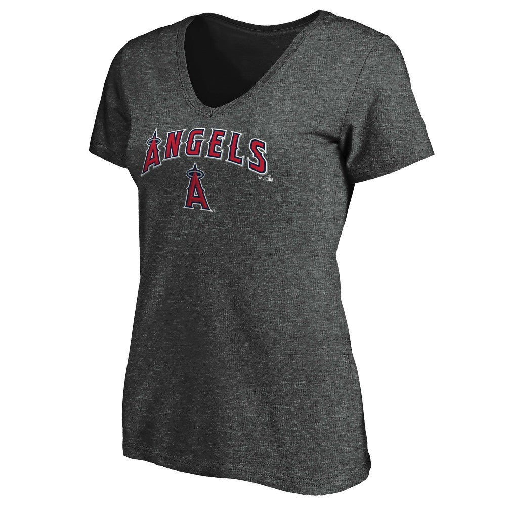 Los Angeles Angels Women's Core Team Lock Up V-Neck T-Shirt On Sale