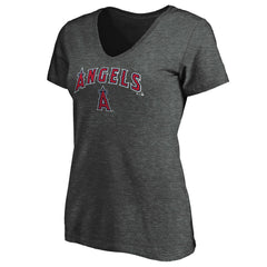 Los Angeles Angels Women's Core Team Lock Up V-Neck T-Shirt On Sale
