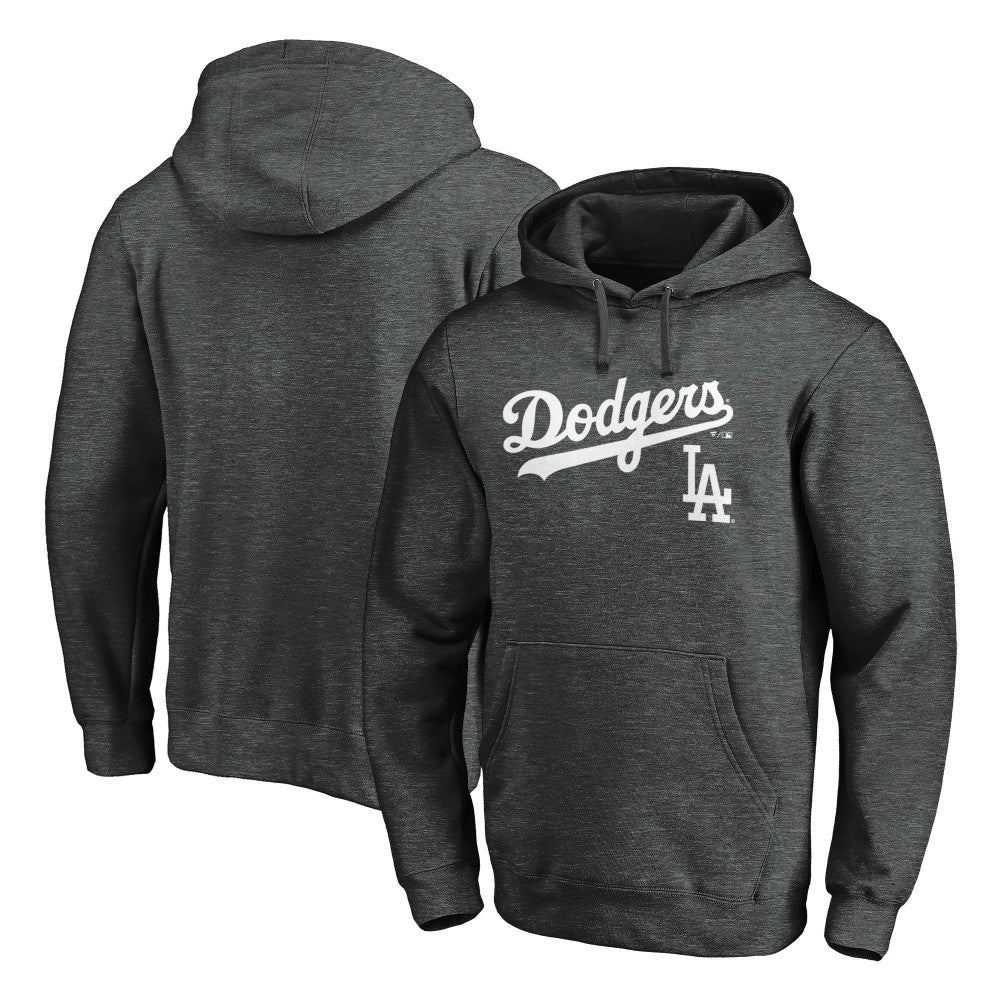 Los Angeles Dodgers Team Lock Up Wordmark Pullover Hoodie Lifestyle