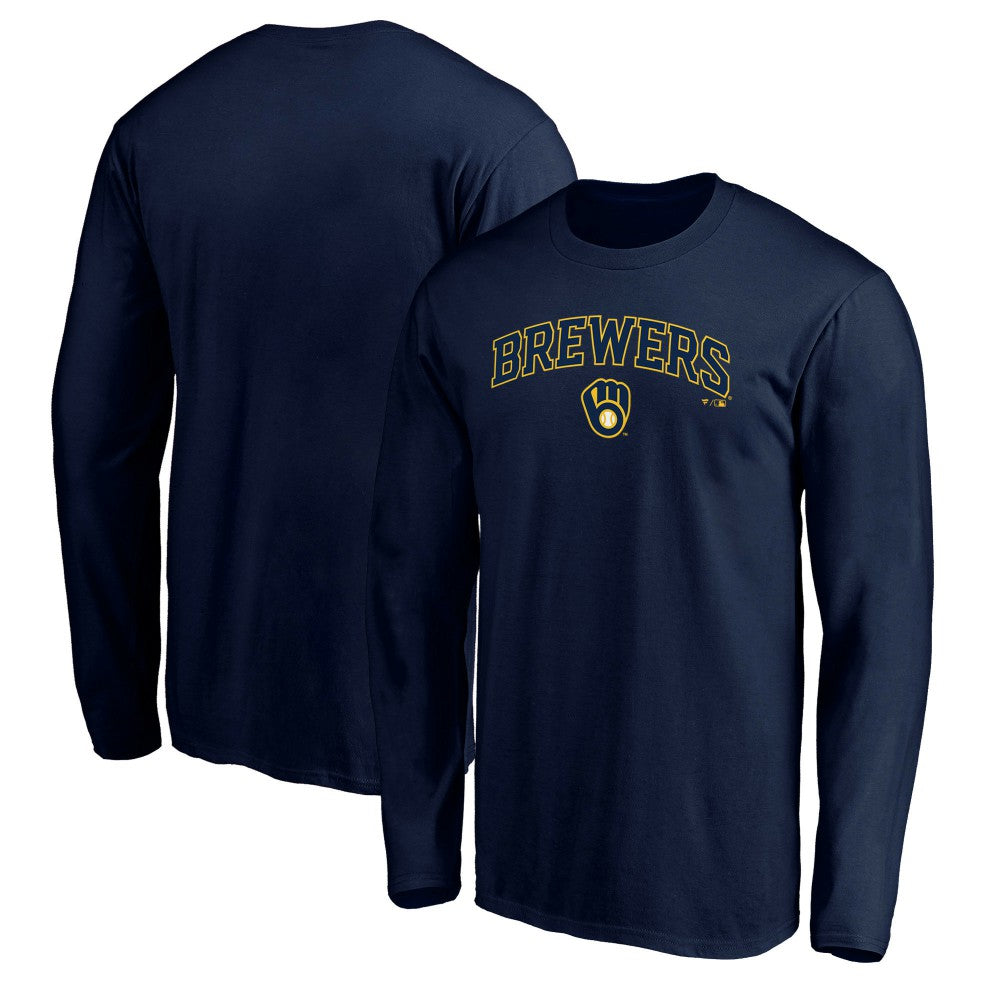 Milwaukee Brewers Team Lock Up Wordmark Long Sleeve T-Shirt discount