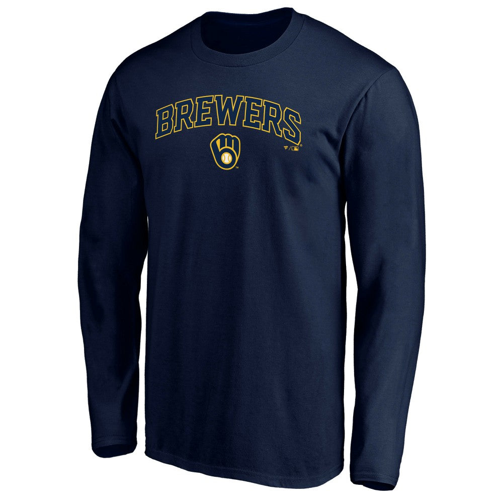 Milwaukee Brewers Team Lock Up Wordmark Long Sleeve T-Shirt discount